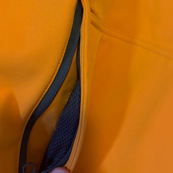 Zara bright yellow tangerine hooded technical jacket parka NWOT - Picture 5 of 15
